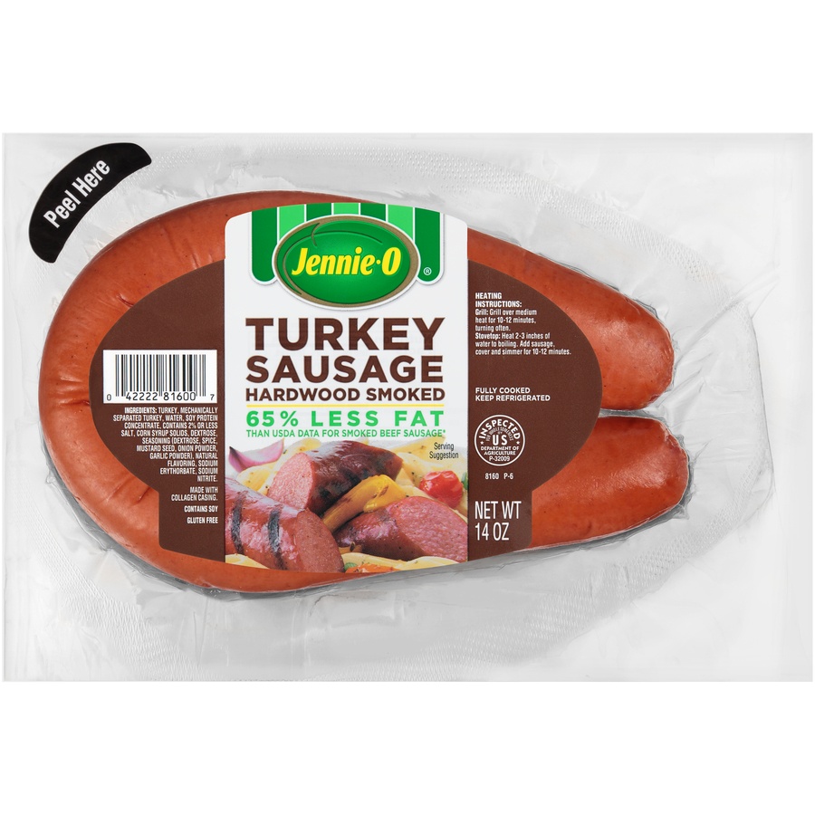 slide 1 of 6, Jennie-O Hardwood Smoked Turkey Sausage, 14 oz