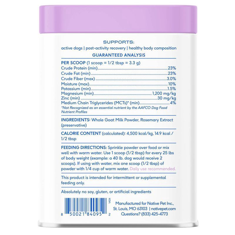 slide 2 of 6, Native Pet Goat Milk Flavor Topper Dry Dog Food - 7oz, 7 oz