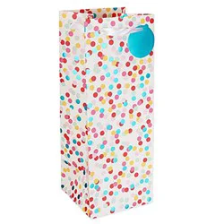 Cakewalk Confetti Dot Wine Bottle Gift Bag