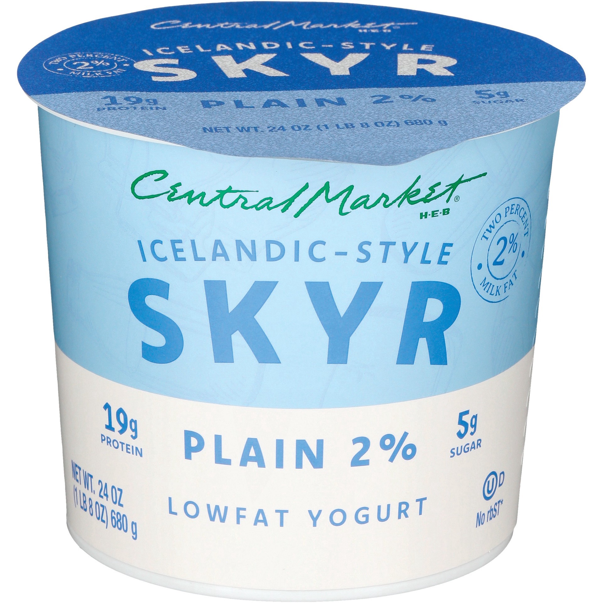 slide 1 of 1, Central Market Icelandic-Style Skyr Low-Fat Yogurt – Plain, 24 oz