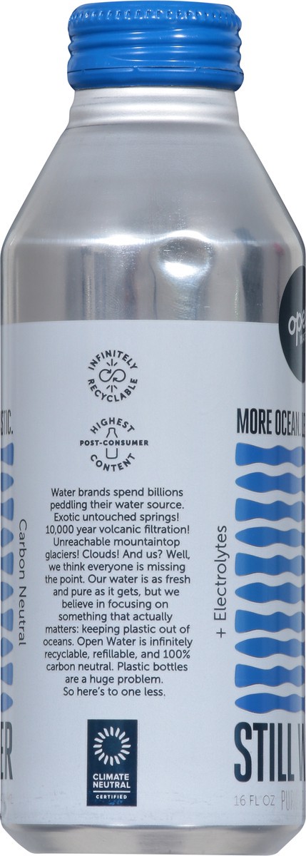 slide 6 of 9, Open Water Water Still Purified - 16 oz, 16 oz