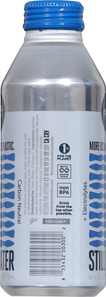 slide 2 of 9, Open Water Water Still Purified - 16 oz, 16 oz