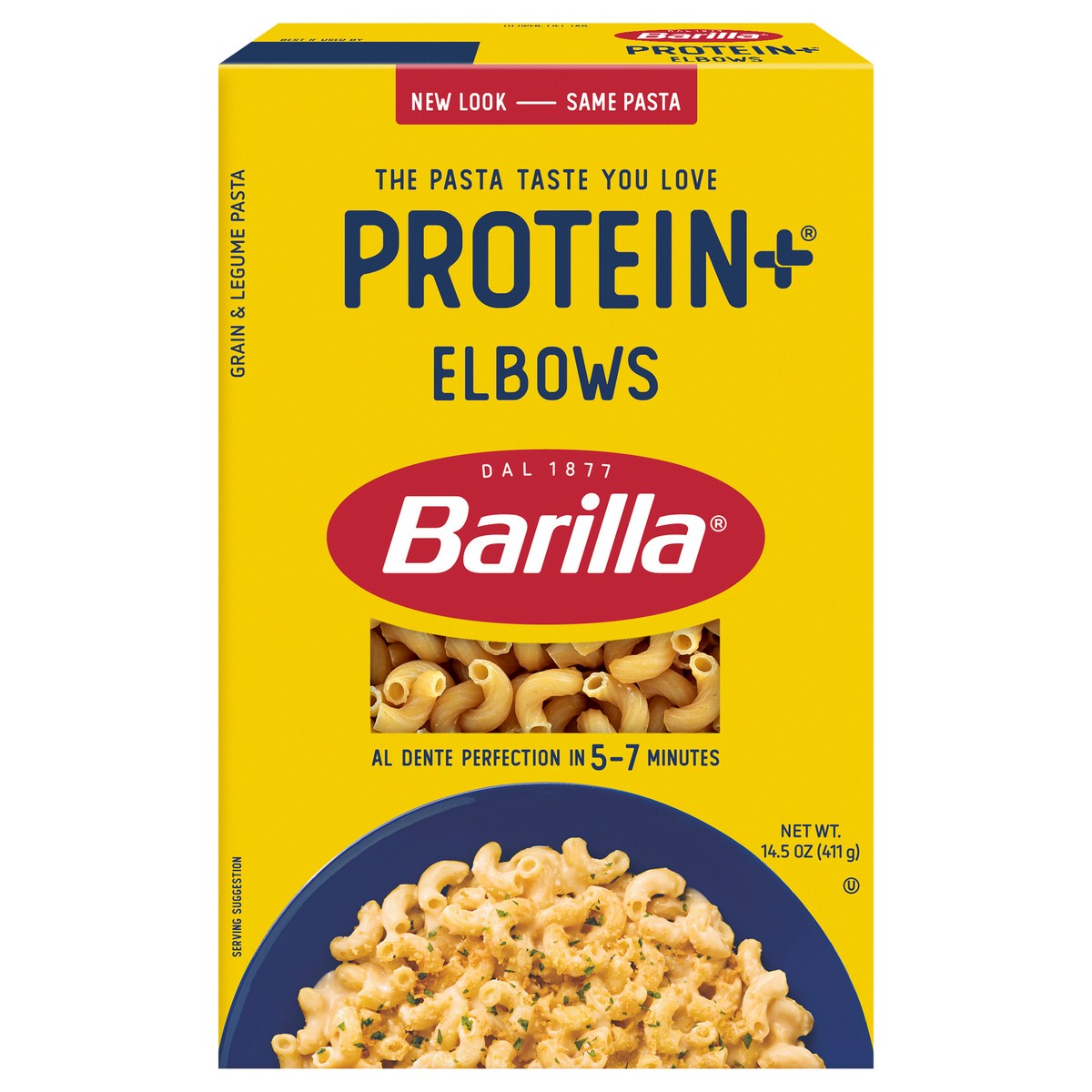 slide 1 of 9, Barilla Protein +™ Elbows Pasta 14.5 oz. Box, 14.5 oz