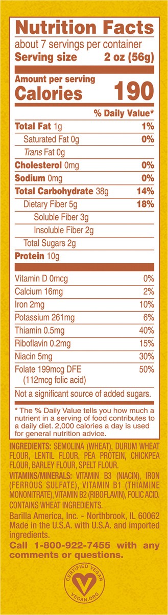 slide 6 of 9, Barilla Protein +™ Elbows Pasta 14.5 oz. Box, 14.5 oz