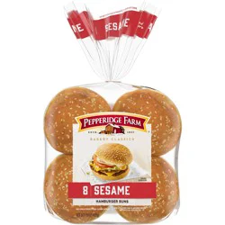 Pepperidge Farm Sandwich Buns, with Sesame Seeds - 8 buns, 13 oz (369 g)