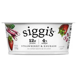 Siggi's siggi’s Icelandic Skyr Whole Milk Yogurt, Strawberry & Rhubarb, 4.4 oz.