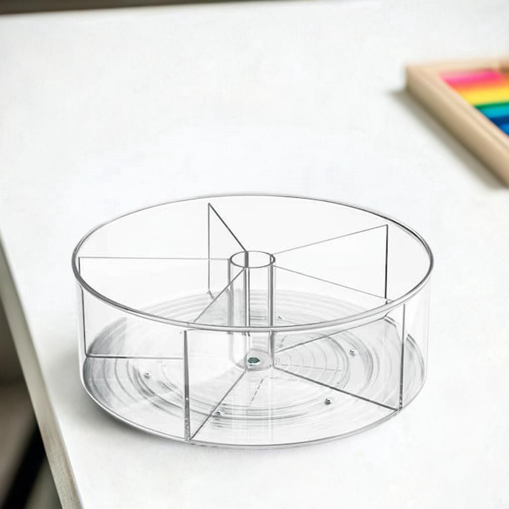 slide 2 of 5, Idesign 11.5" 5 Compartment Plastic Turntable, 11.5 in x 11.5 in x 4.4 in
