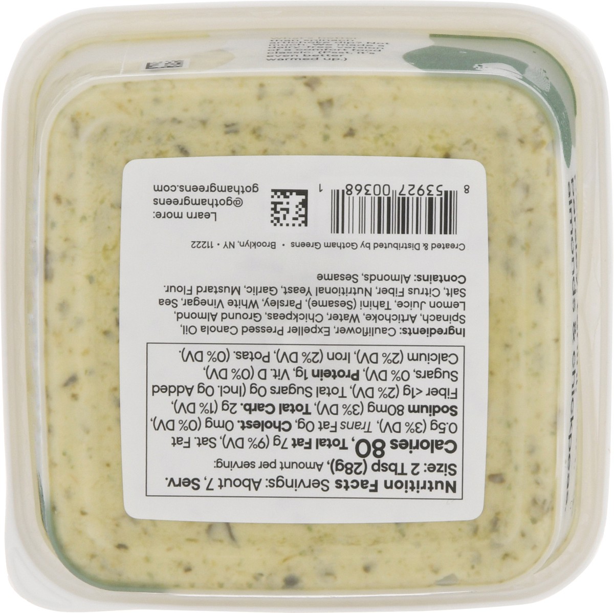 slide 2 of 9, Gotham Greens Spinach Artichoke Dip 6.5 oz, 6.5 oz