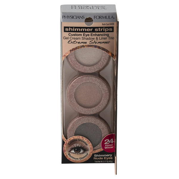 slide 1 of 1, Physicians Formula Shimmer Strips Gel Cream Shadow & Liner Trio Nude, 1 ct