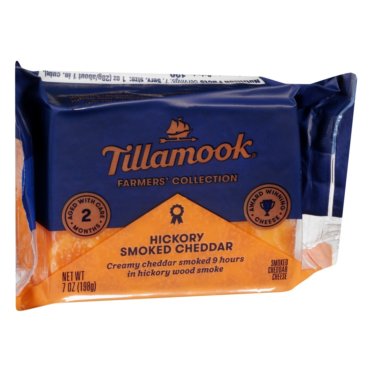 slide 1 of 1, Tillamook Farmers' Collection Hickory Smoked Medium Cheddar Cheese Block, 