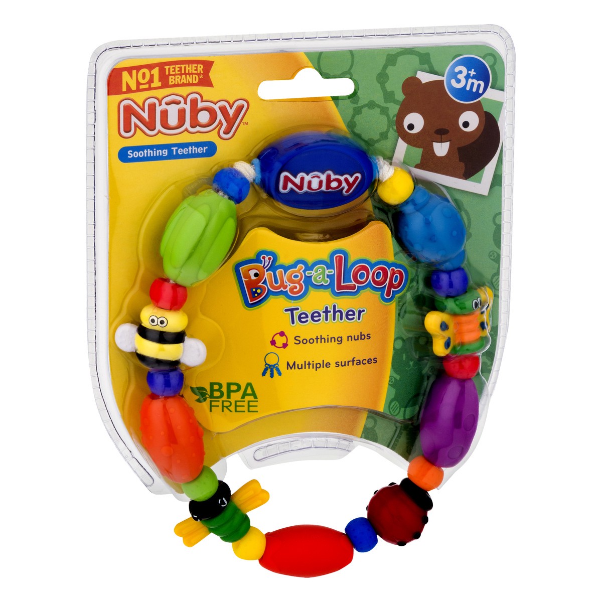 slide 2 of 9, Nuby Baby Bug A Loop Teether, 1 ct