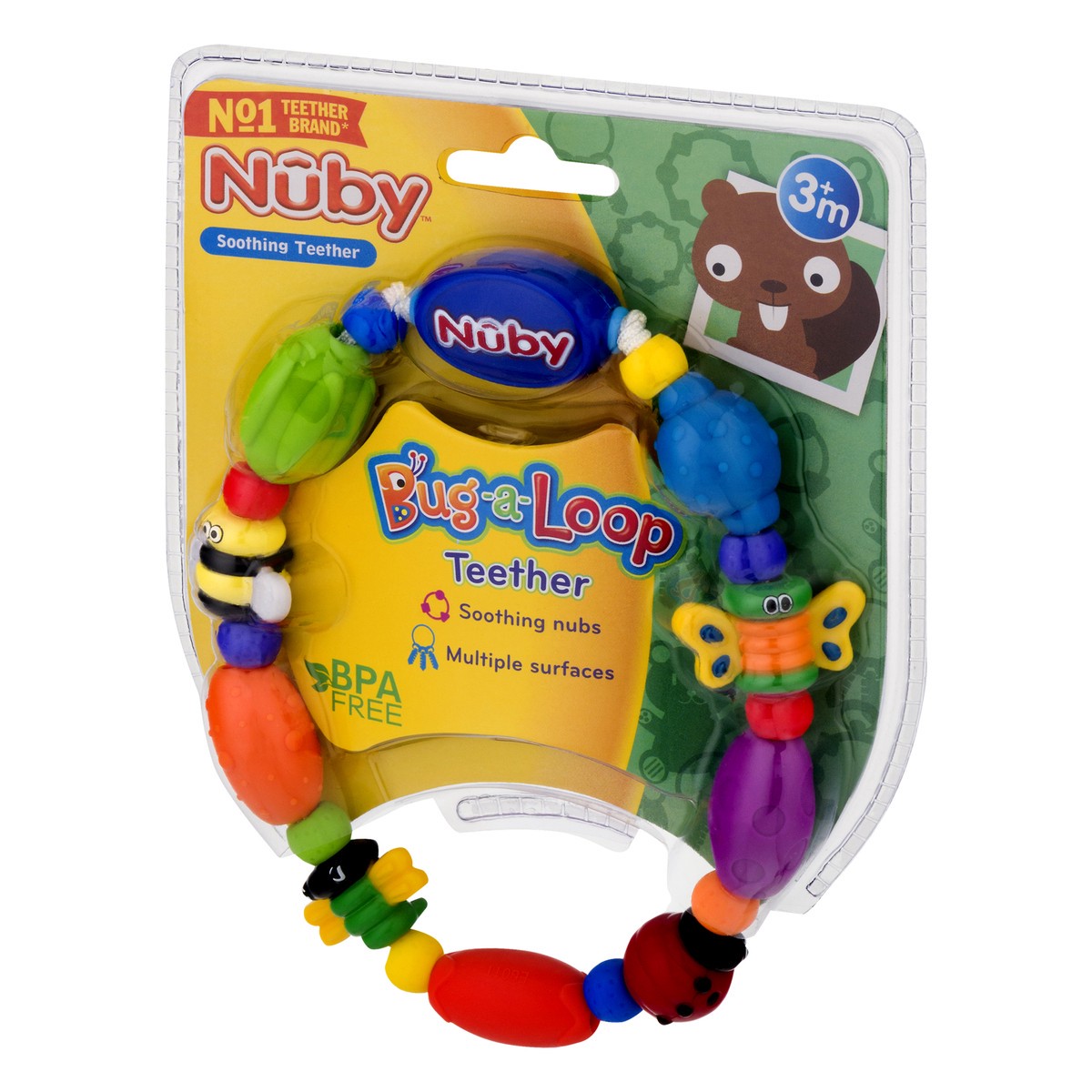 slide 3 of 9, Nuby Baby Bug A Loop Teether, 1 ct