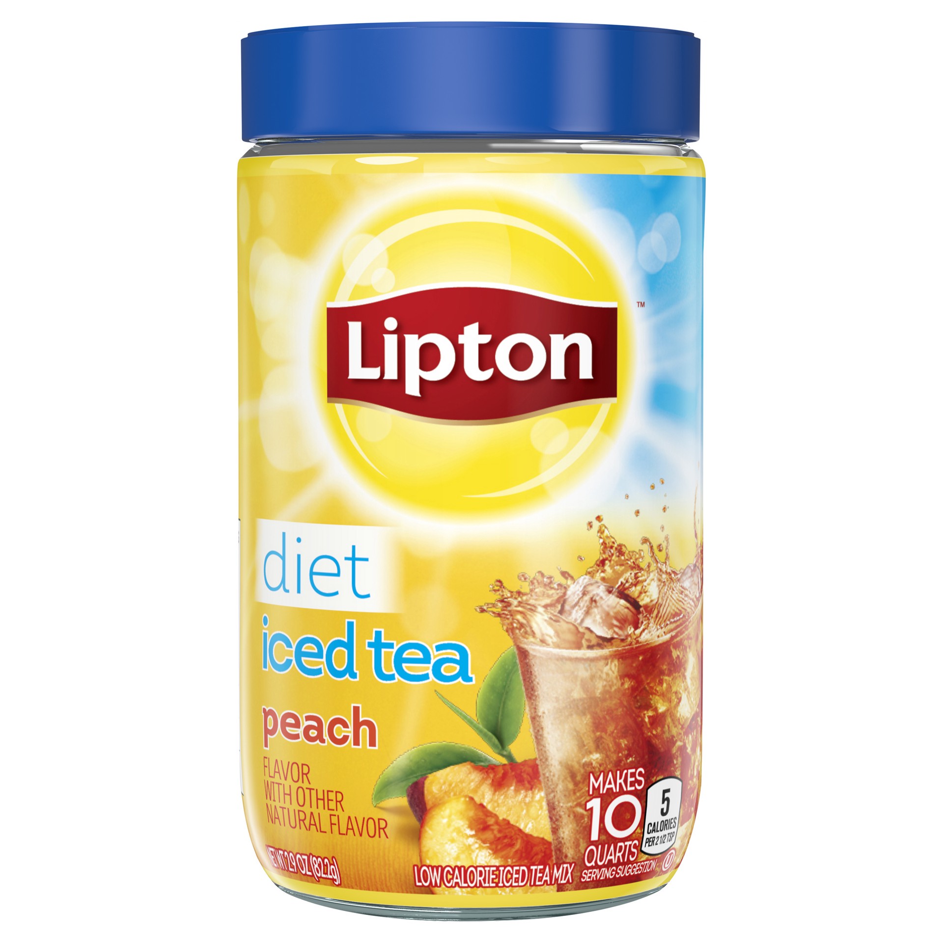 slide 2 of 4, Lipton Iced Tea Mix Diet Peach, 10 qt, 2.9 oz