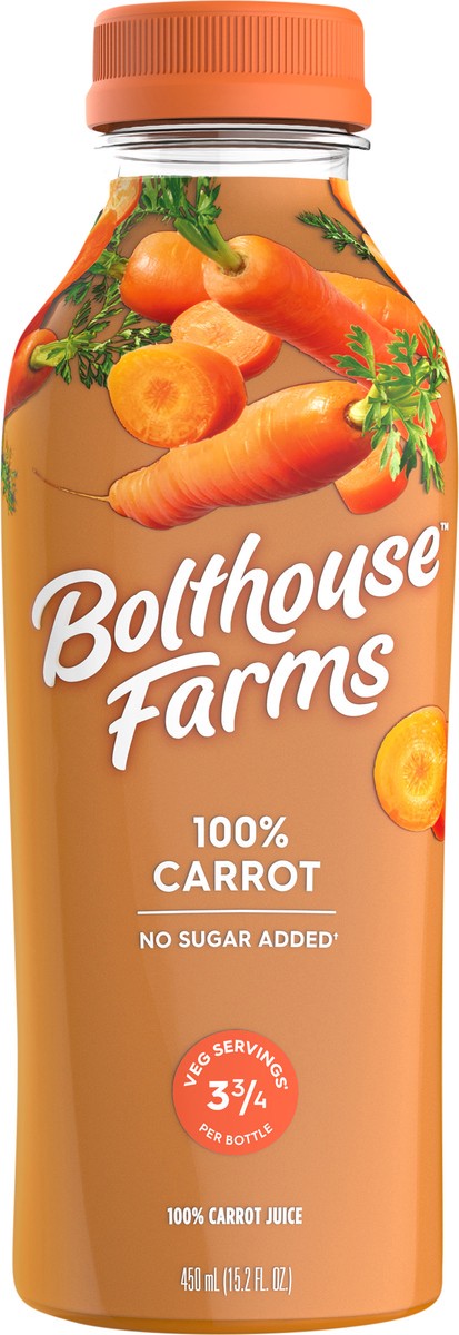 slide 5 of 5, Bolthouse Farms 100% Carrot Vegetable Juice- 15.2 oz, 15.2 oz