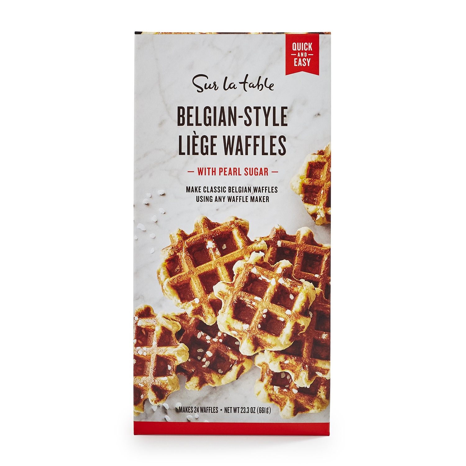 slide 1 of 1, Baked Sur La Table Belgian-Style Lige Waffles with Pearl Sugar, 1 ct