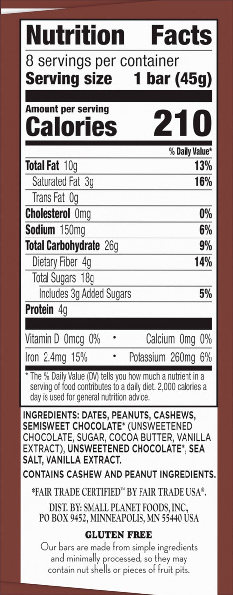 slide 6 of 9, LÄRABAR Double Chocolate Peanut Butter, Gluten Free Vegan Bars, 8 ct, 8 ct