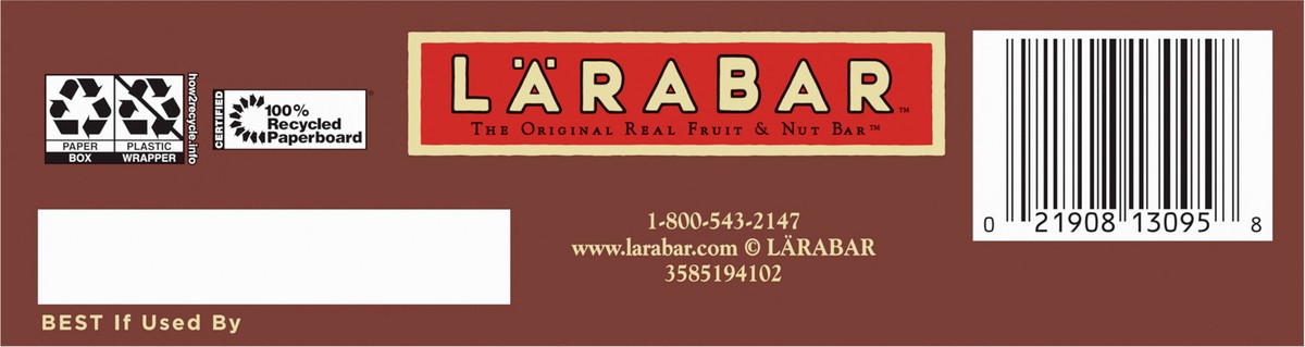 slide 3 of 9, LÄRABAR Double Chocolate Peanut Butter, Gluten Free Vegan Bars, 8 ct, 8 ct