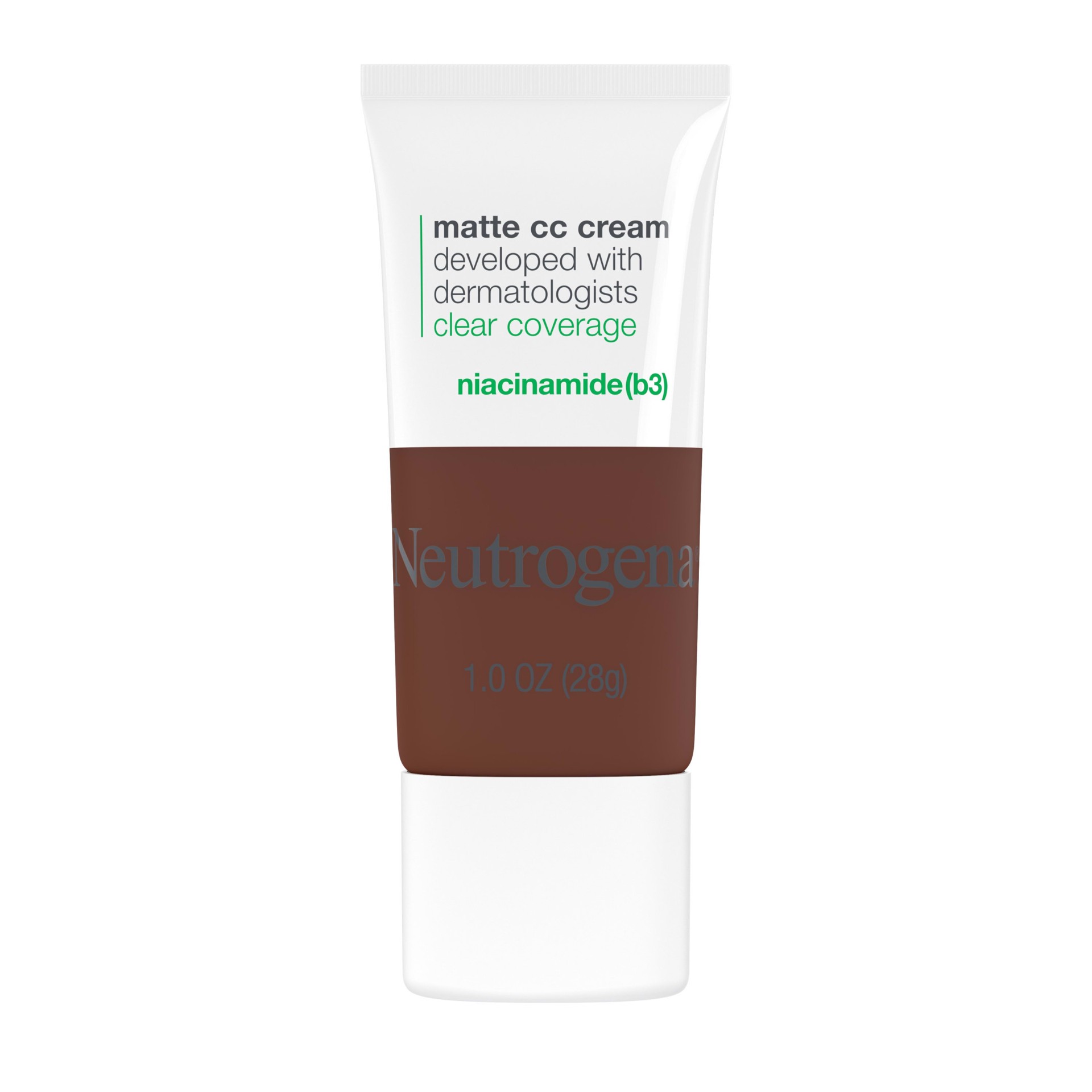 slide 1 of 7, Neutrogena Clear Coverage Flawless Matte Color Correcting Cream, Full-Coverage - 10.0 Sienna, 1 oz