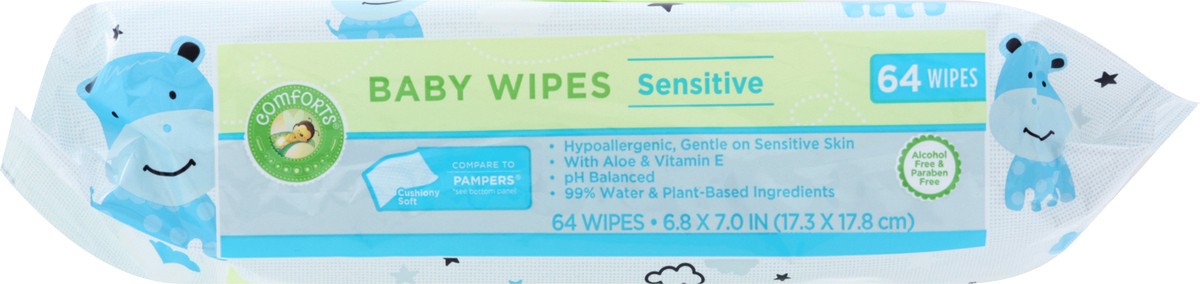 slide 8 of 9, Comforts Baby Wipes 64 ea, 64 ct