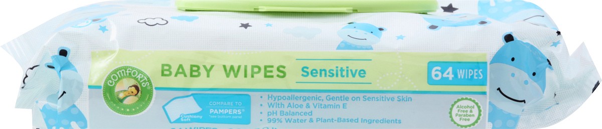 slide 9 of 9, Comforts Baby Wipes 64 ea, 64 ct