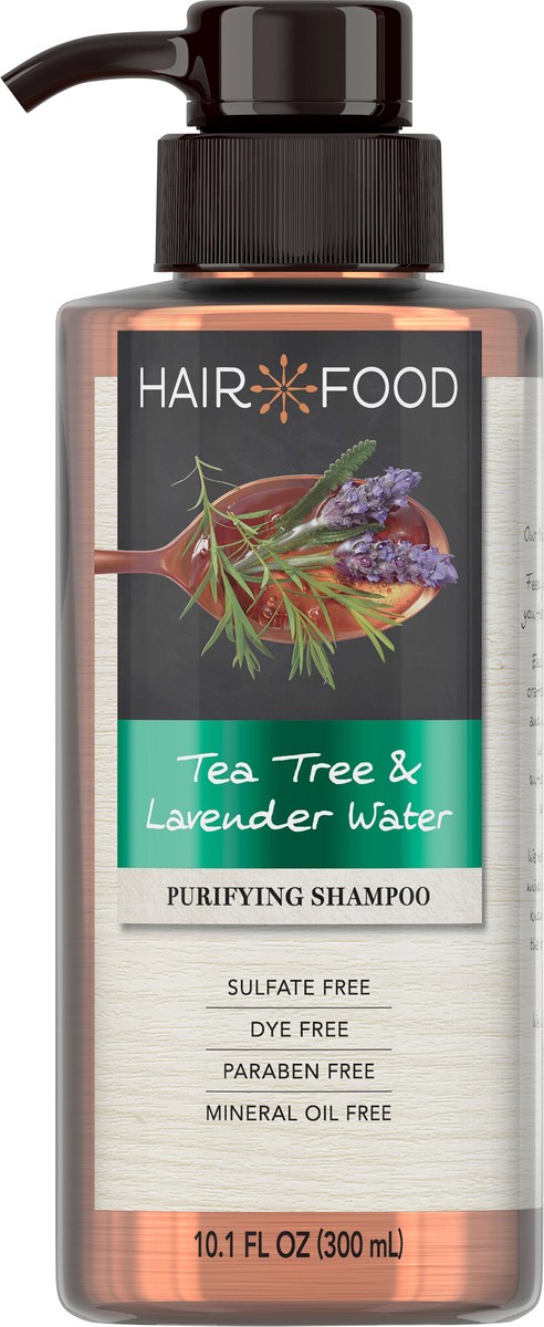 slide 2 of 7, Hair Food Tea Tree & Lavender Sulfate Free Shampoo, 10.1 fl oz, Dye Free Purifying, 10.1 fl oz
