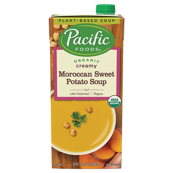slide 1 of 1, Pacific Foods Organic Creamy Moroccan Sweet Potato Soup, 32 oz