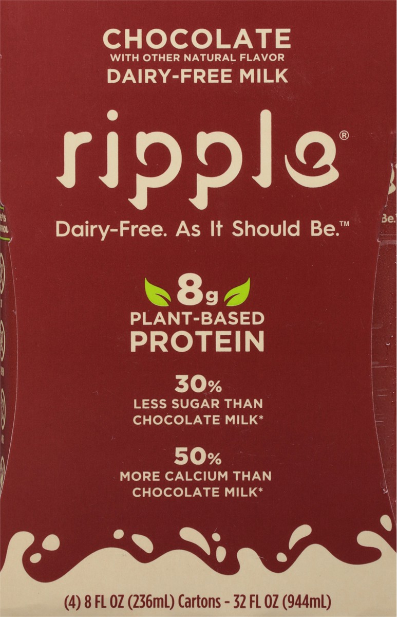 slide 6 of 9, Ripple Dairy Free Chocolate Milk, 4 ct; 8 fl oz