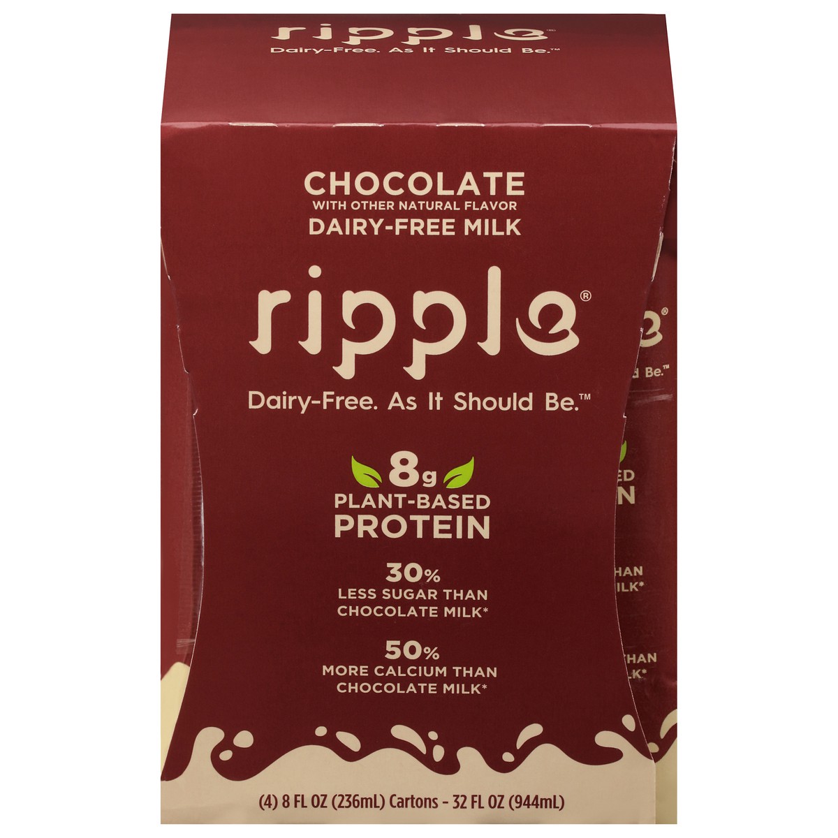 slide 1 of 9, Ripple Dairy Free Chocolate Milk, 4 ct; 8 fl oz