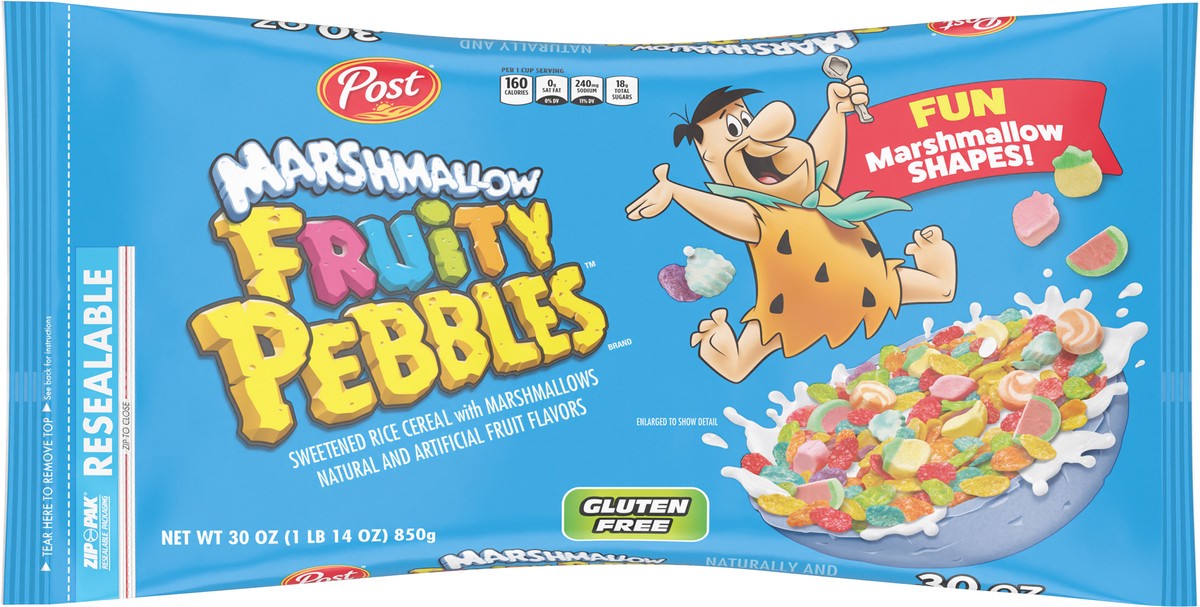 slide 3 of 10, 1/30 Pebbles Fruity Pebbles With Mar, 30 oz
