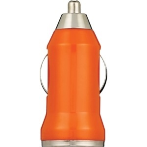 slide 1 of 1, PowerXcel Usb Car Charger 1.0, Orange, 1 ct