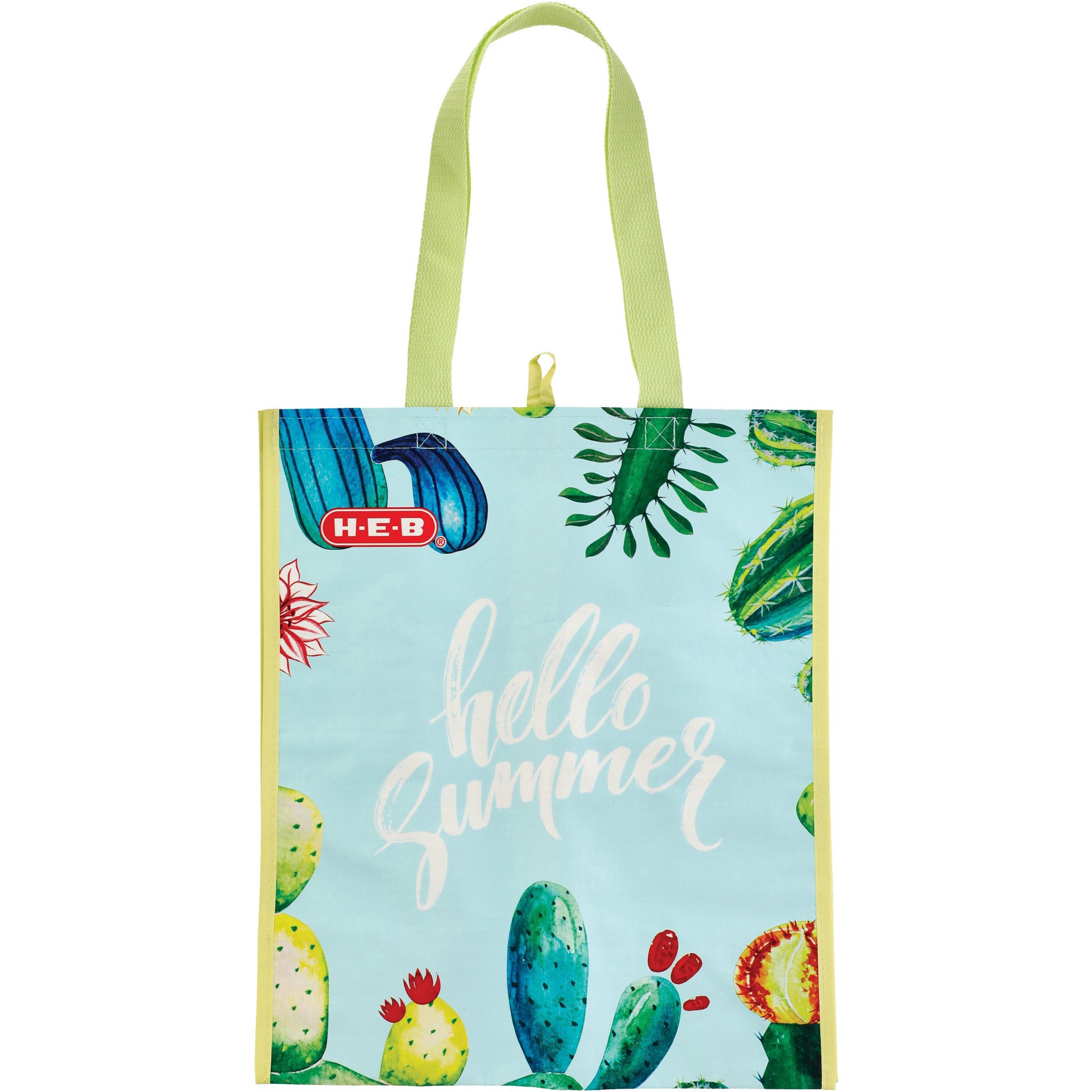 slide 1 of 1, H-E-B Cactus Hello Summer 2022 Reusable Shopping Bag, 1 ct