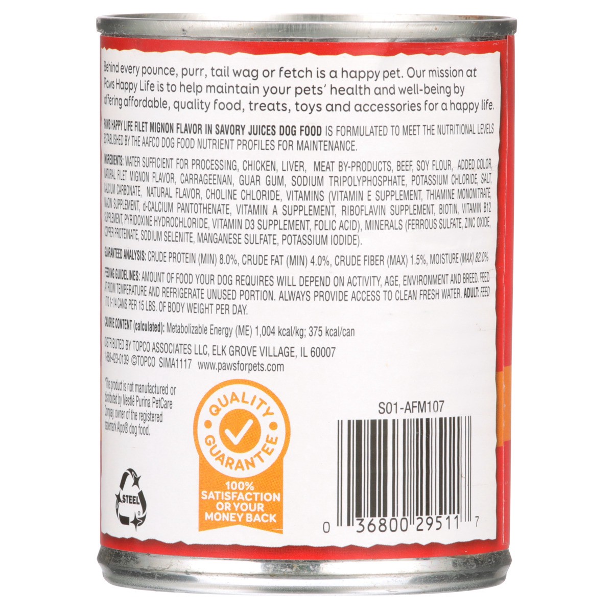 slide 5 of 9, Paws Happy Life Filet Mignon Flavor In Savory Juices Dog Food, 13.2 oz