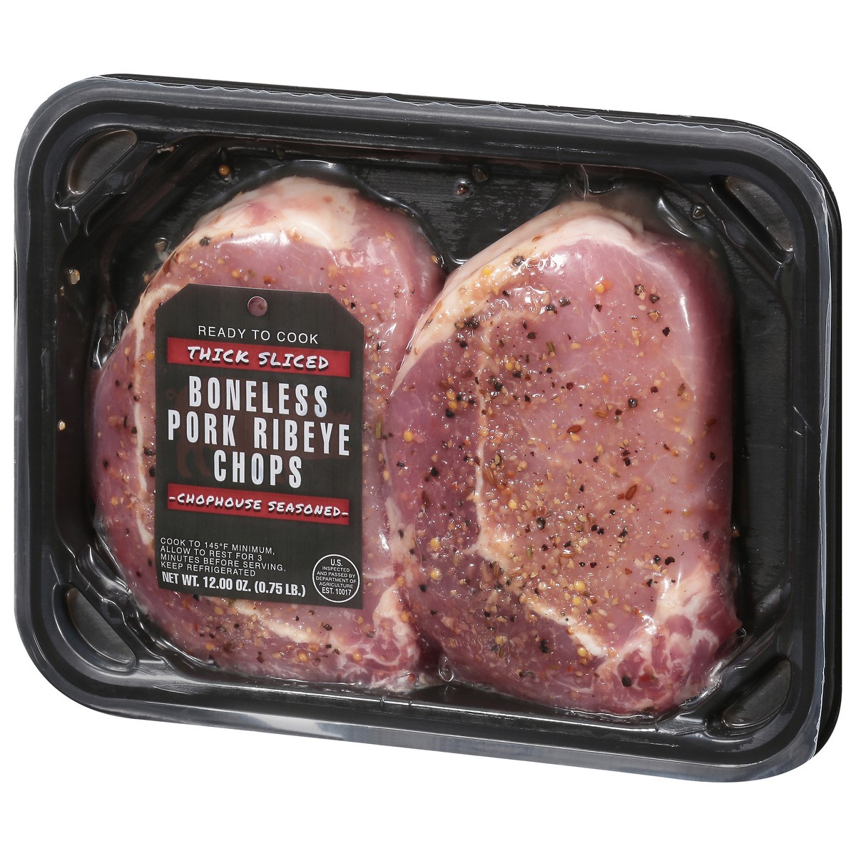 slide 4 of 4, Dierbergs Butcher Shop **Chophouse Seasoned Pork Chops, 12 oz