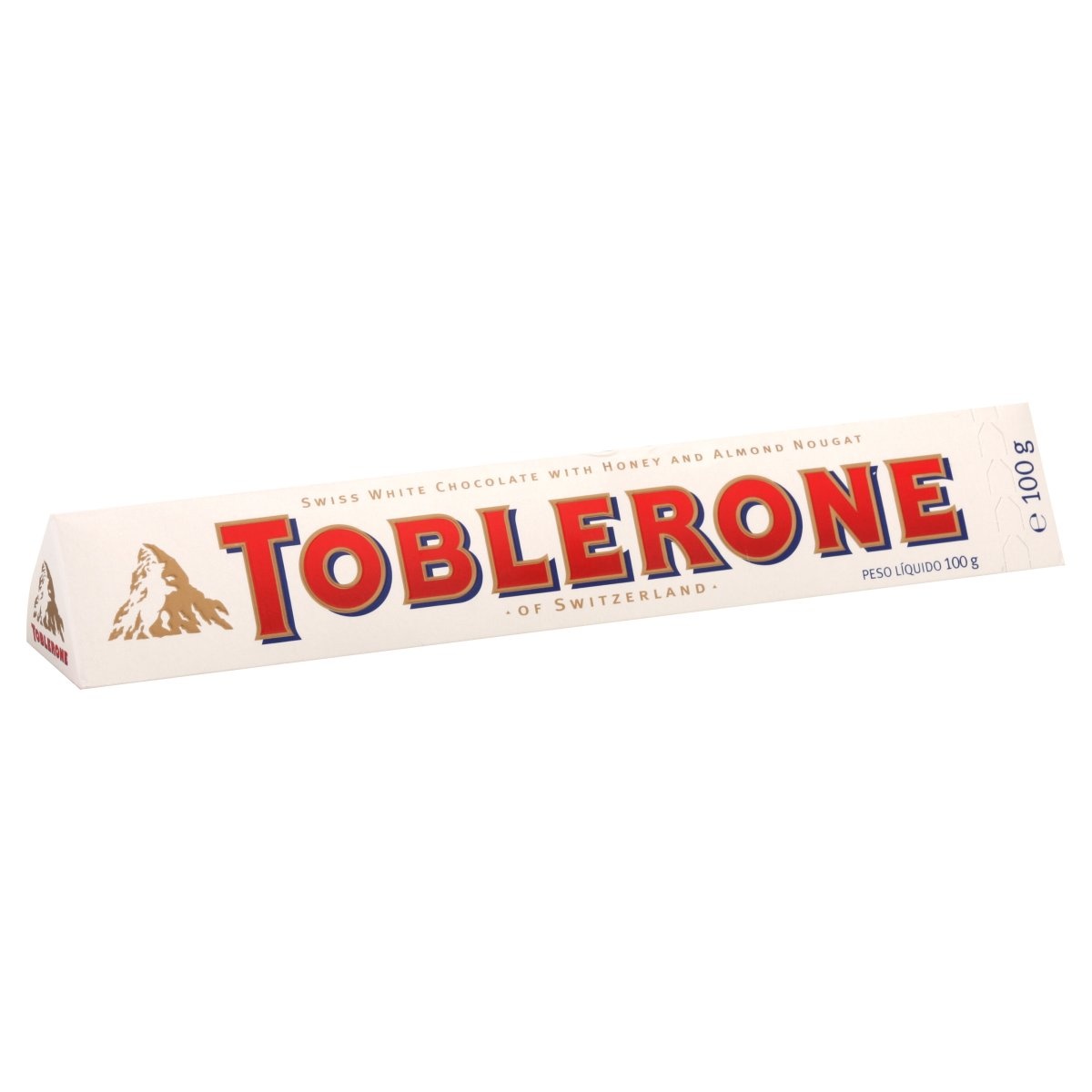 slide 1 of 1, Toblerone Swiss White Choc, 100 gram