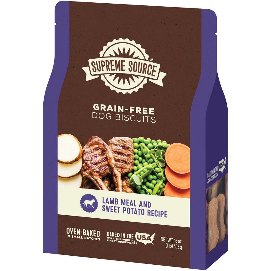 slide 3 of 9, Supreme Source Grain-Free Lamb Meal and Sweet Potato Recipe Dog Biscuits 16 oz, 16 oz