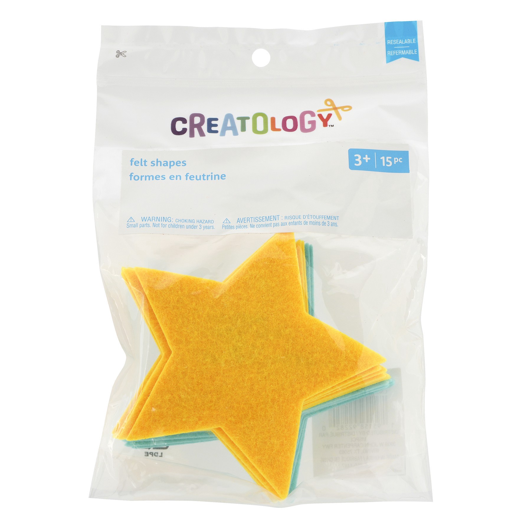 slide 2 of 2, Blue & Yellow Star Felt Shapes, 15ct. By Creatology, 15 ct