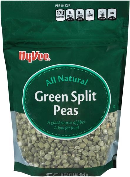 slide 1 of 1, Hy-vee Green Split Peas, 16 oz