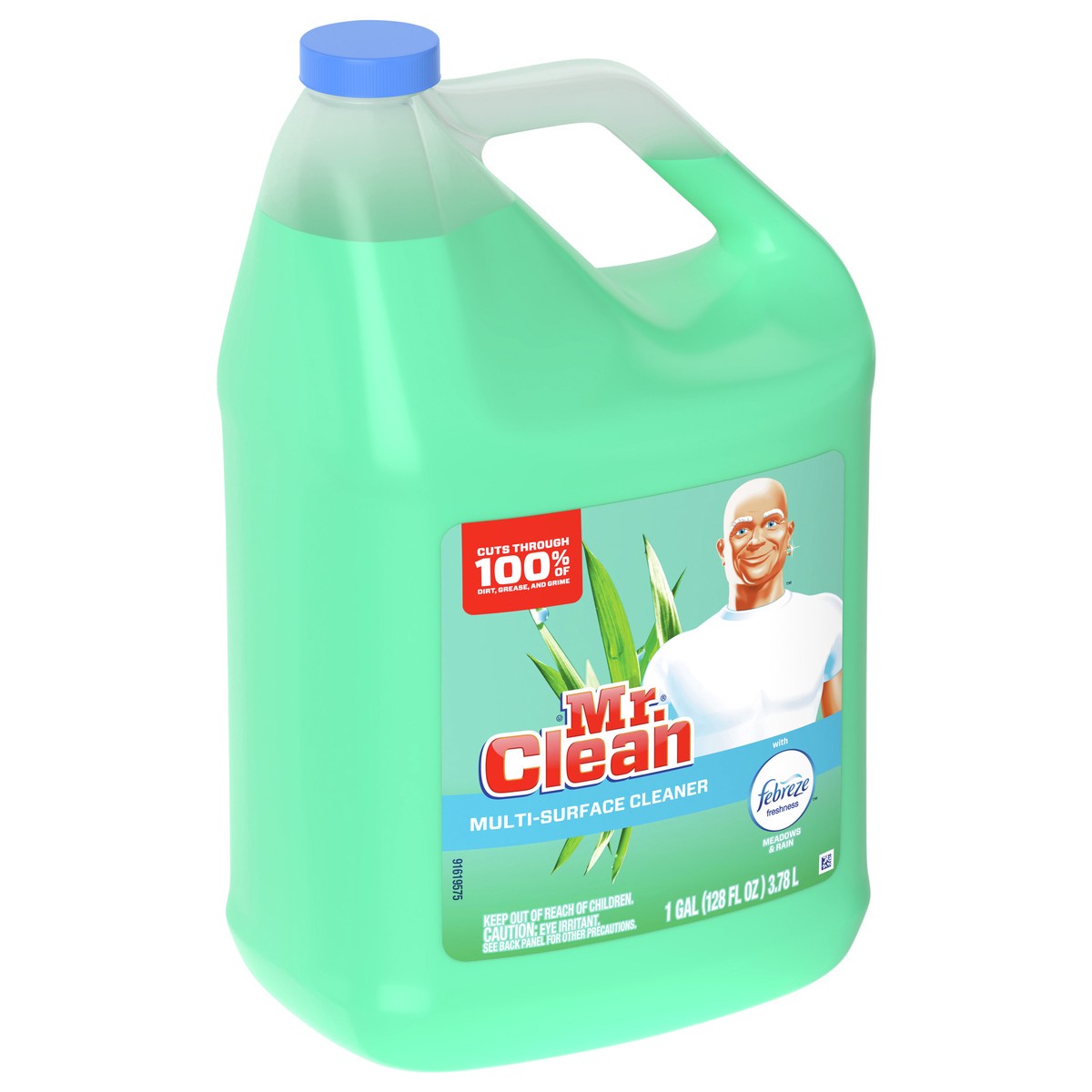 slide 2 of 4, Mr. Clean Multi Surface Cleaner with Febreze Freshness - Meadows & Rain, 128 fl oz