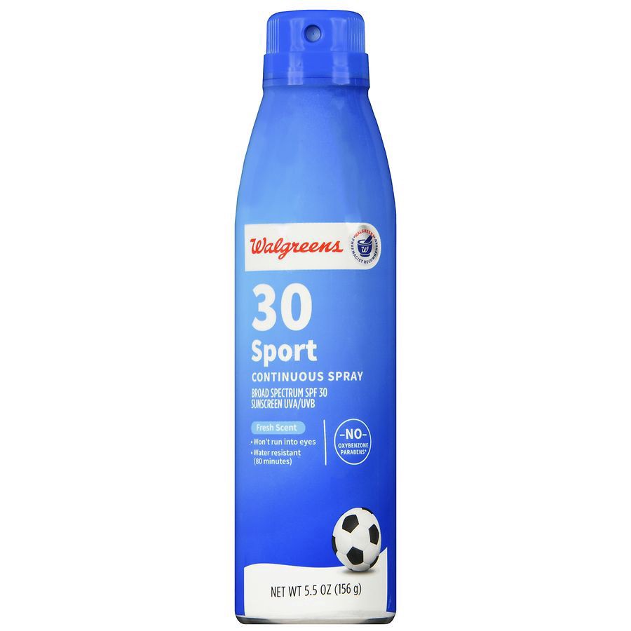 slide 5 of 5, Walgreens Sport Spray SPF 30 Oxybenzone Free, 5.5 oz