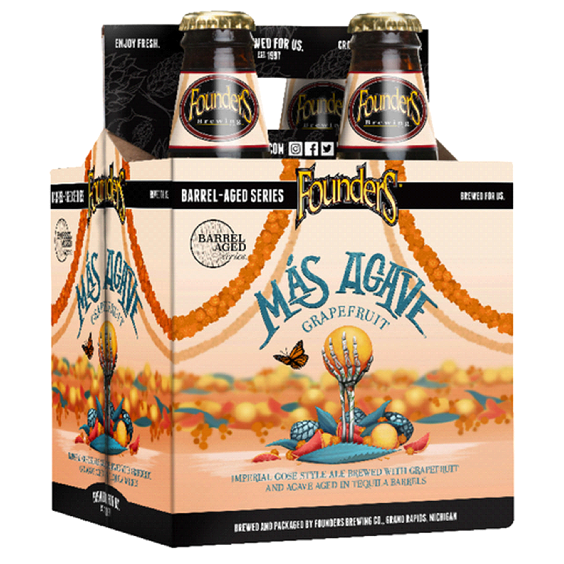 slide 1 of 1, Founders Brewing Co. Mas Agave Grapefruit Gose, 4 ct; 12 oz