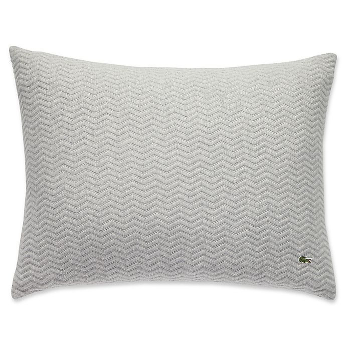 slide 1 of 1, Lacoste Chevron Standard Pillow Sham - Heather Grey, 1 ct