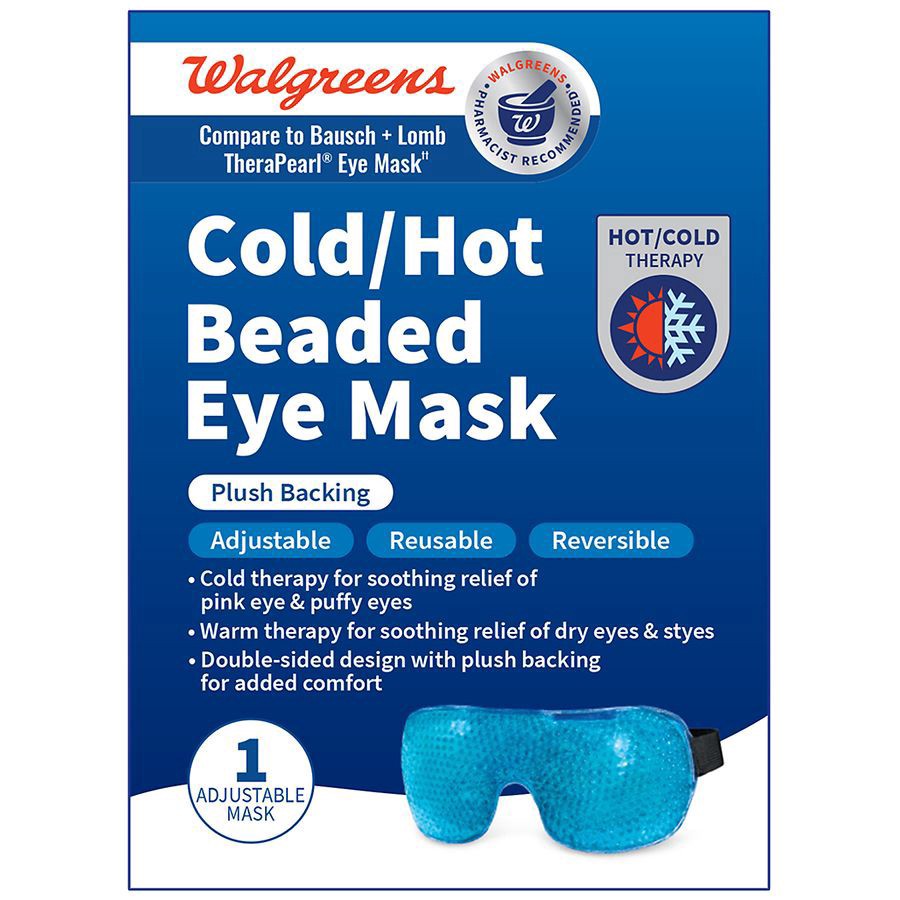 slide 1 of 2, Walgreens Cold/Hot Gel Beaded Eye Mask, 1 ct