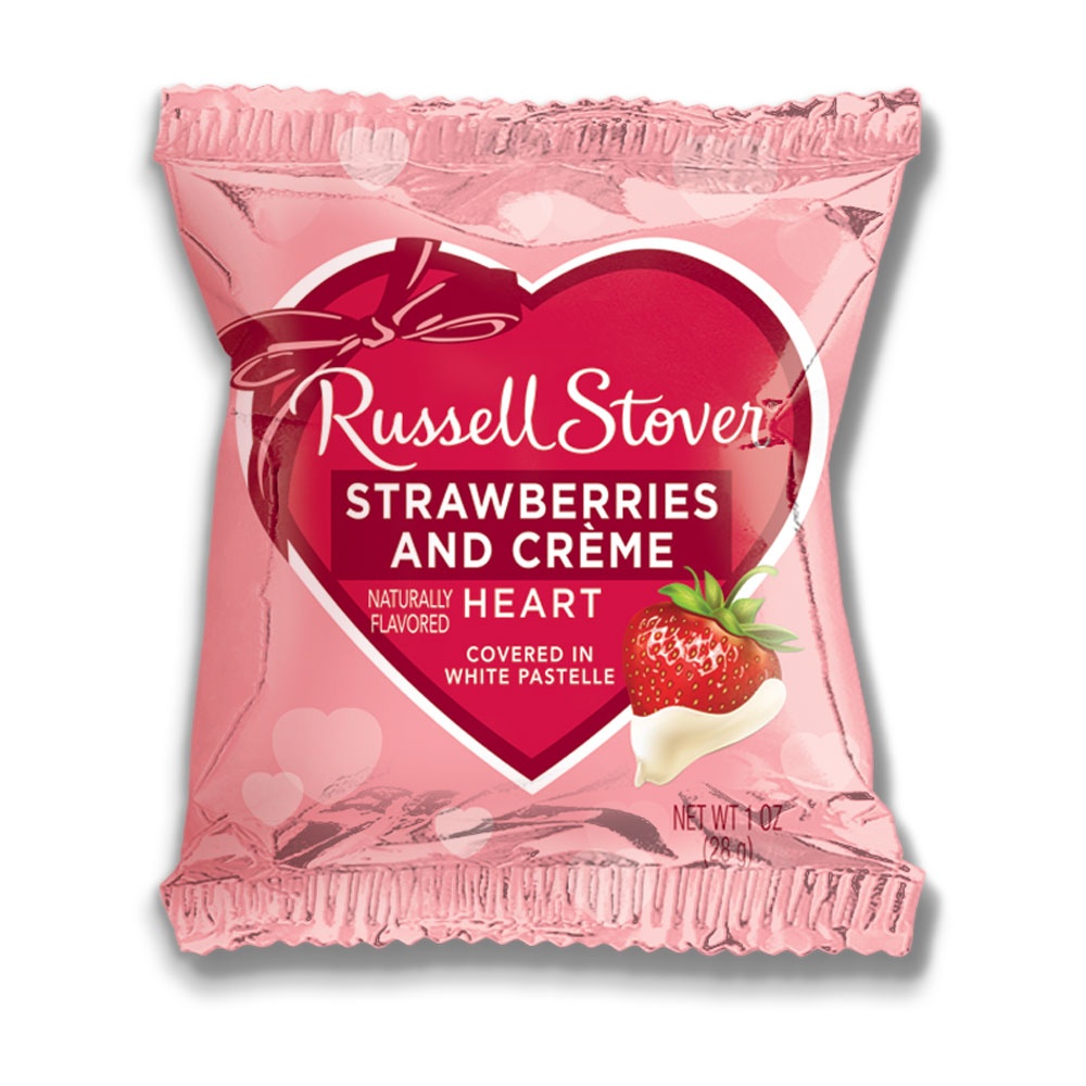 slide 1 of 1, Russell Stover Strawberries Cream Heart Bar, 1 oz