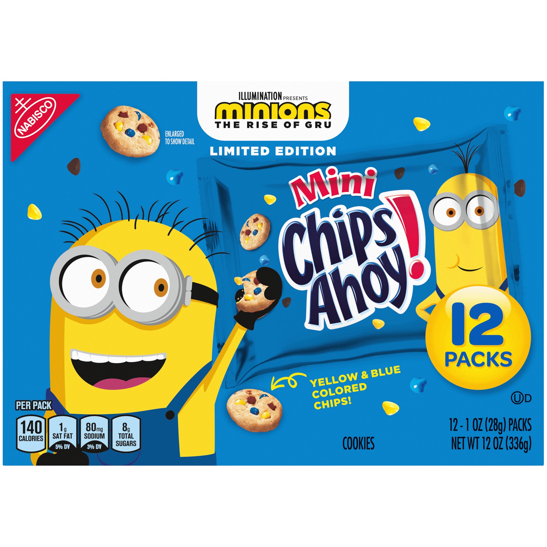 slide 2 of 11, CHIPS AHOY! Minions Mini Cookies, Limited Edition, 12 Snack Packs (1 oz.) - INNER PACK, 12 oz