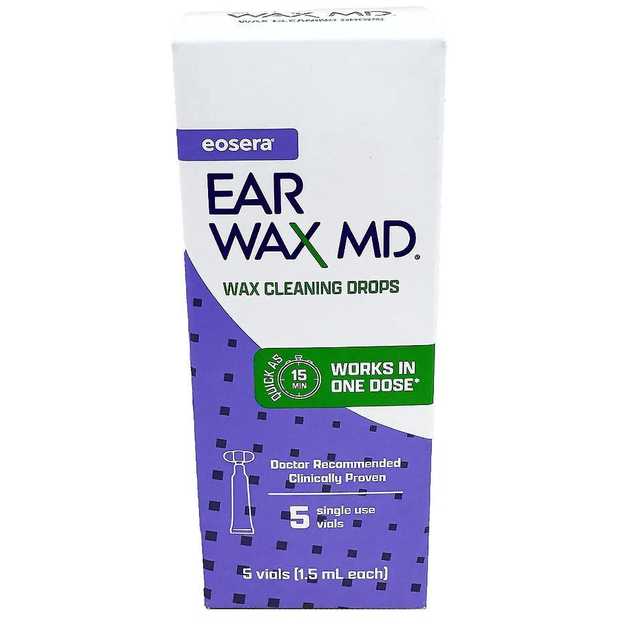 slide 1 of 5, eosera EAR WAX MD Ear Wax Cleaning Drops 5 ct., 1.5 ml x 5 ct