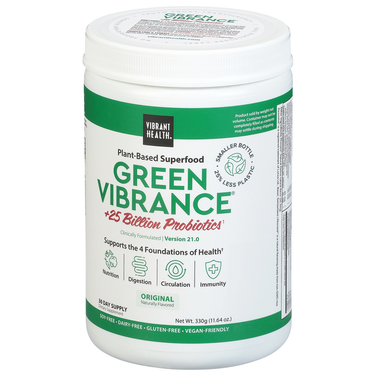 slide 4 of 9, Vibrant Health Green Vibrance Plant-based Superfood Powder, 11.64 oz