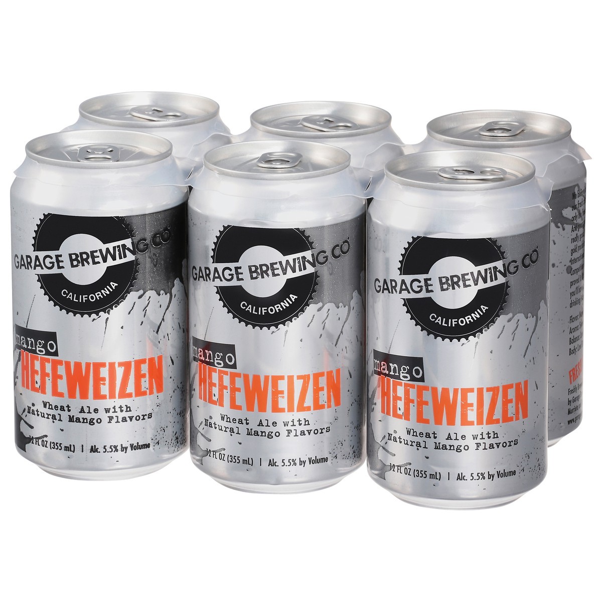 slide 7 of 12, Garage Brewing Co Mango Hefeweizen Beer 6 - 12 fl oz Cans, 6 ct
