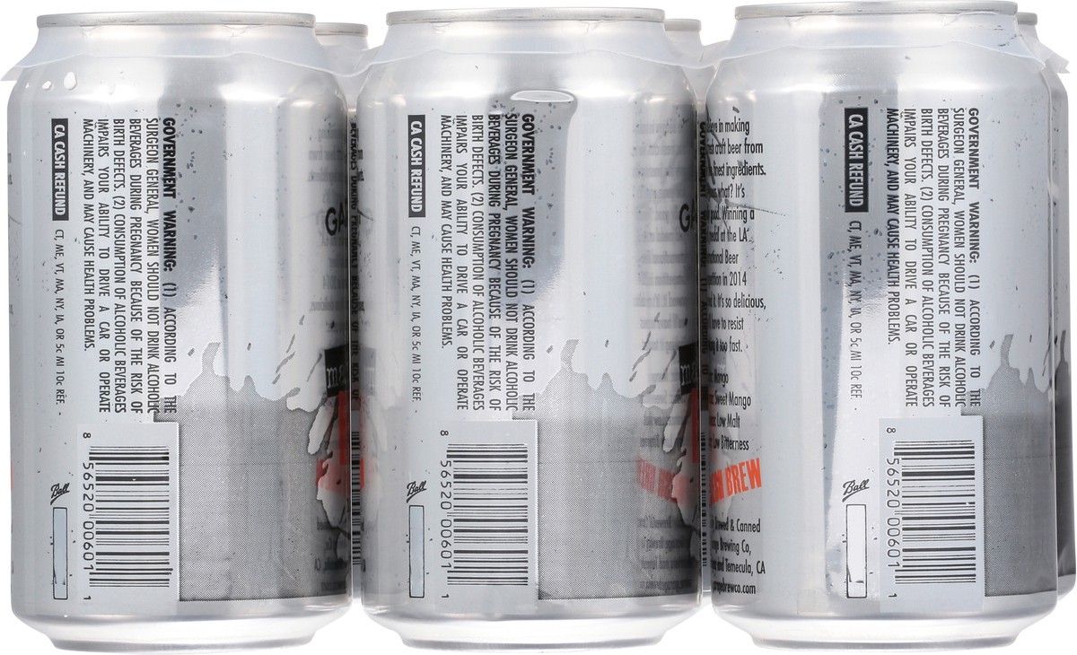 slide 6 of 12, Garage Brewing Co Mango Hefeweizen Beer 6 - 12 fl oz Cans, 6 ct