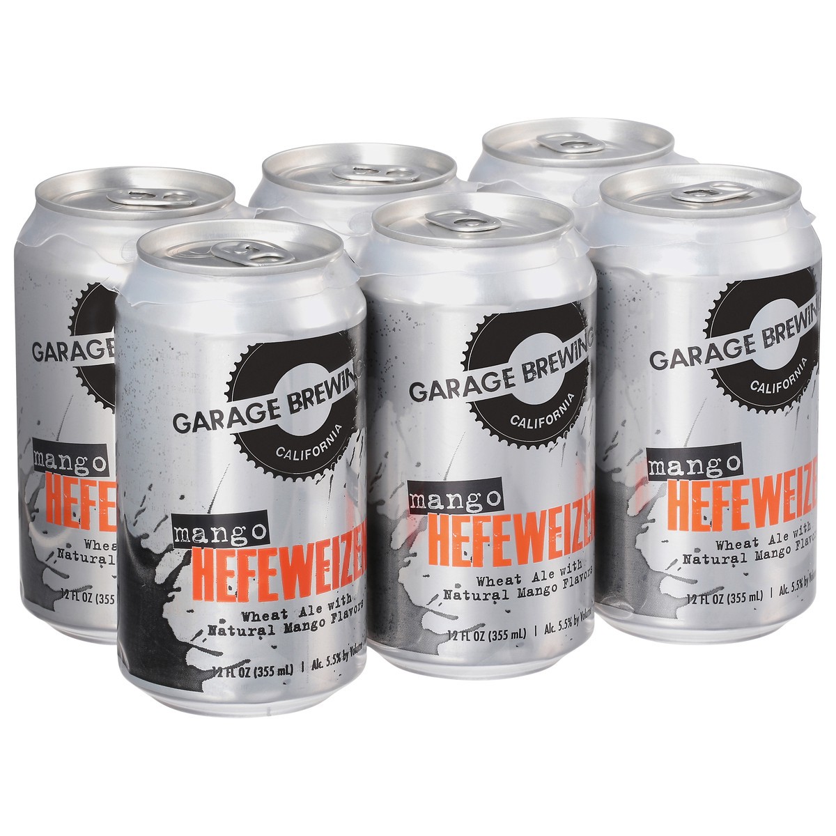 slide 12 of 12, Garage Brewing Co Mango Hefeweizen Beer 6 - 12 fl oz Cans, 6 ct