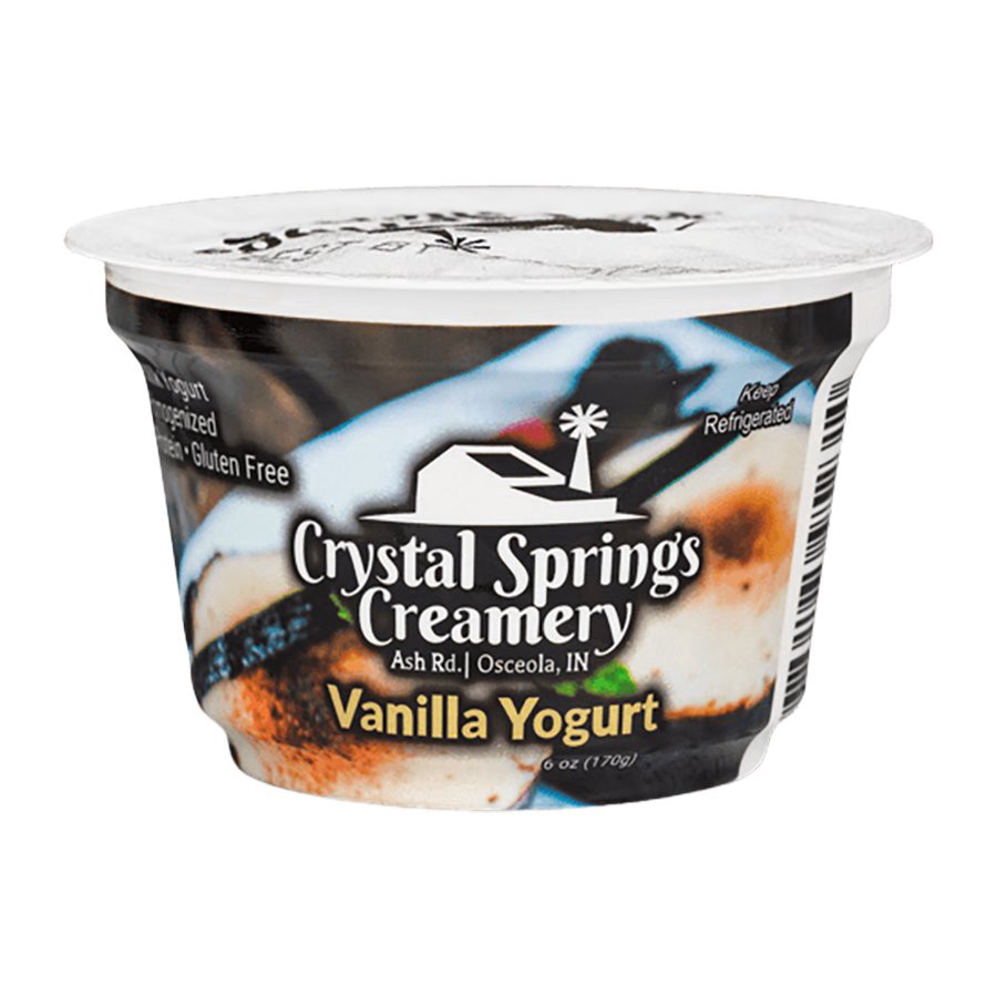 slide 1 of 1, Crystal Springs Creamery Vanilla Yogurt, 6 oz